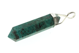 Crystal African Turquoise Double Terminated .925 Sterling Silver Pendant