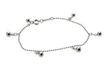 Dainty Jingle Ball Chain Sterling Silver Bracelet