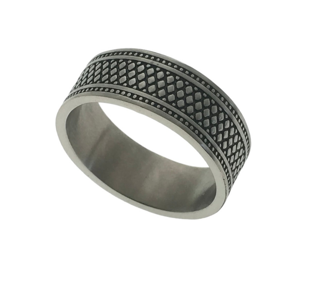 Stainless Steel Ring with Reptile Design