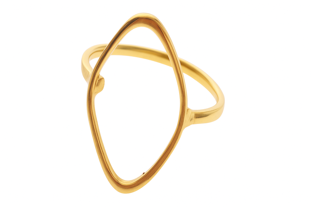 Gold Plated Arc Sterling Silver Midi Ring