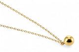 Gold Plated 18K Ball Sterling Silver Necklace