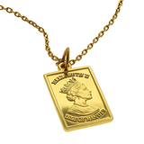 Coin 18K Gold Plated Sterling Silver Queen Elizabeth Necklace