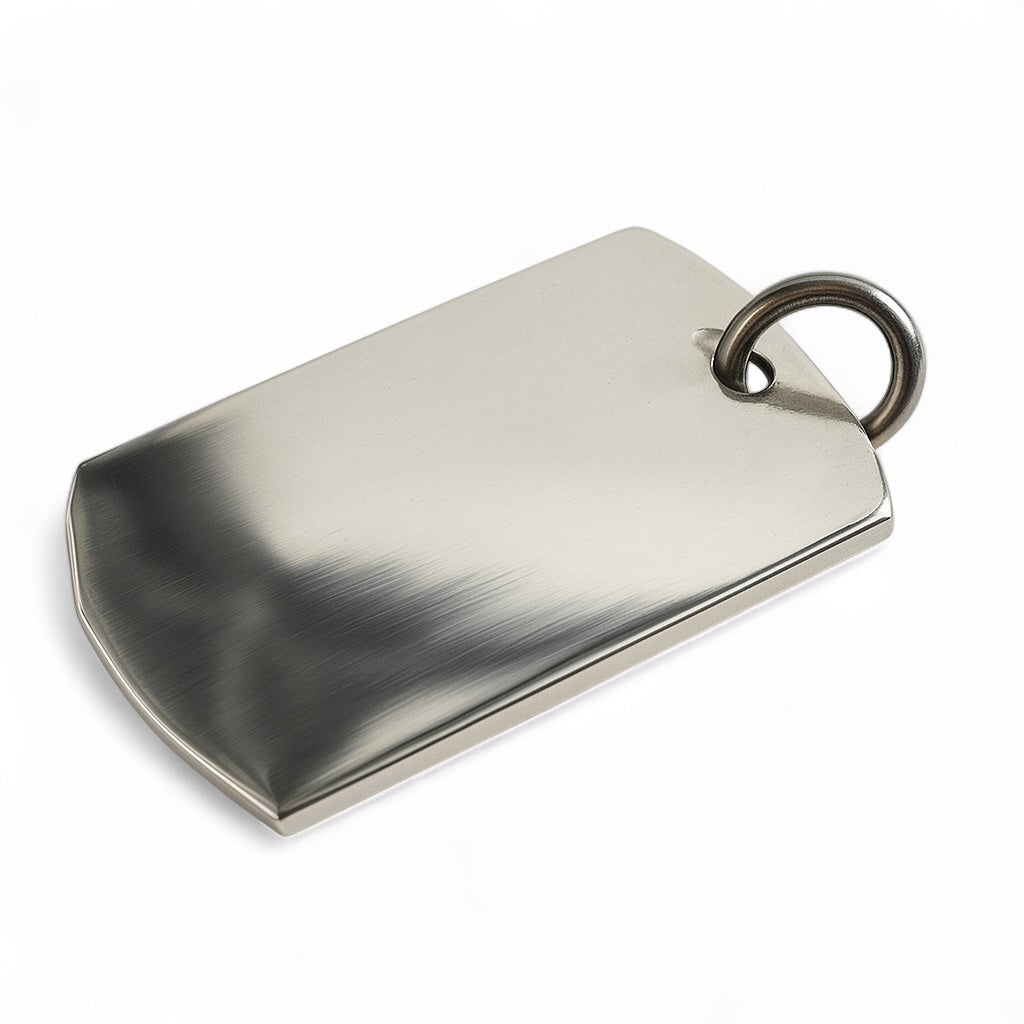 Plain Dog Tag 30/20mm Sterling Silver Pendant