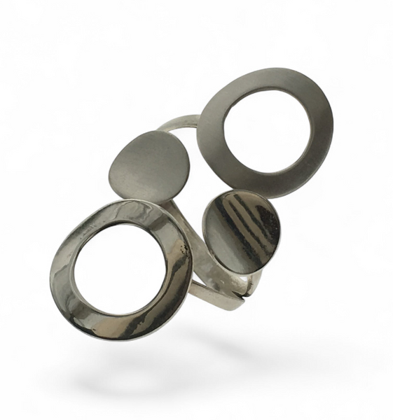 Halo Fine Wrap Sterling Silver Ring