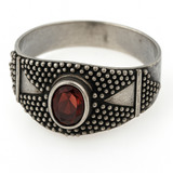 Garnet .925 Sterling Silver Ring