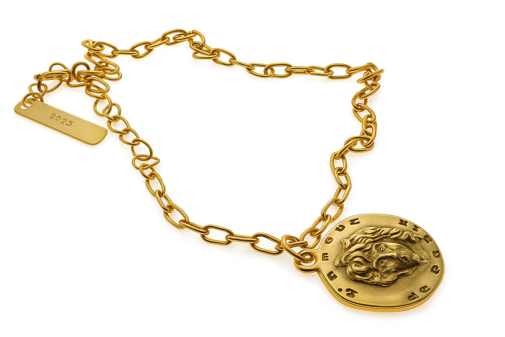 Gold Plated Sterling Silver Embossed Bracelet