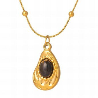 18K GOLD PLATED STAINLESS STEEL NECKLACE, INTENSITY