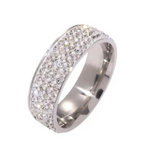 Cubic Zirconia Sterling Silver Band