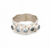 Blue Topaz Sterling Silver Band