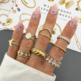 18K Gold Plated Stainless Steel "Croissant" Finger Ring