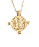 Coin 18K Gold Plated 925 Sterling Sllver Pharoh Totem Necklace