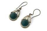 Turquoise Eyelash Sterling Silver Earrings