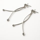 Double Curved .925 Sterling Silver Earrings