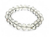 Crystal 9mm Stretchy Oval Faceted Bead Bracelet