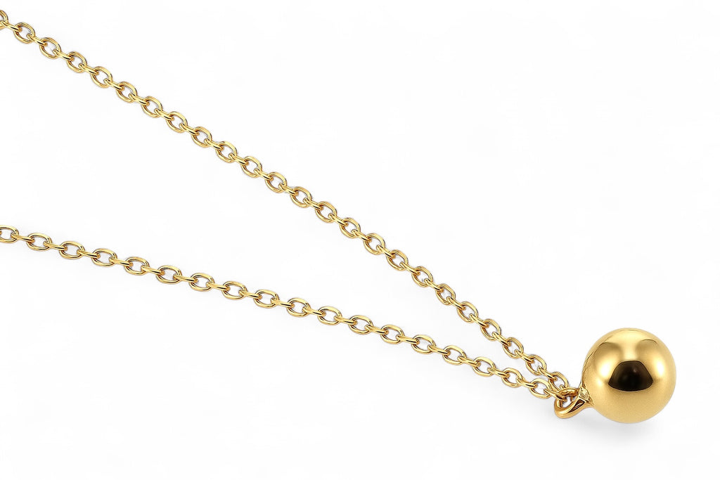 Gold Plated 18K Ball Sterling Silver Necklace