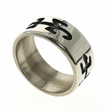 Oxidised Hopi Lizard Sterling Silver Band