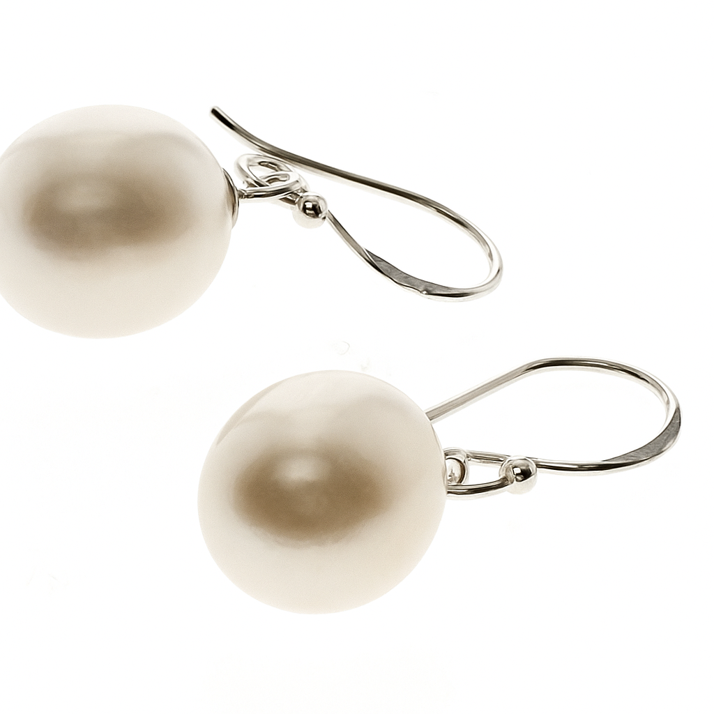 Pearl Sterling Silver 10mm Drop Earring