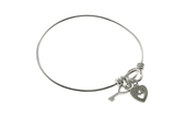 Charm Sterling Silver Bangle