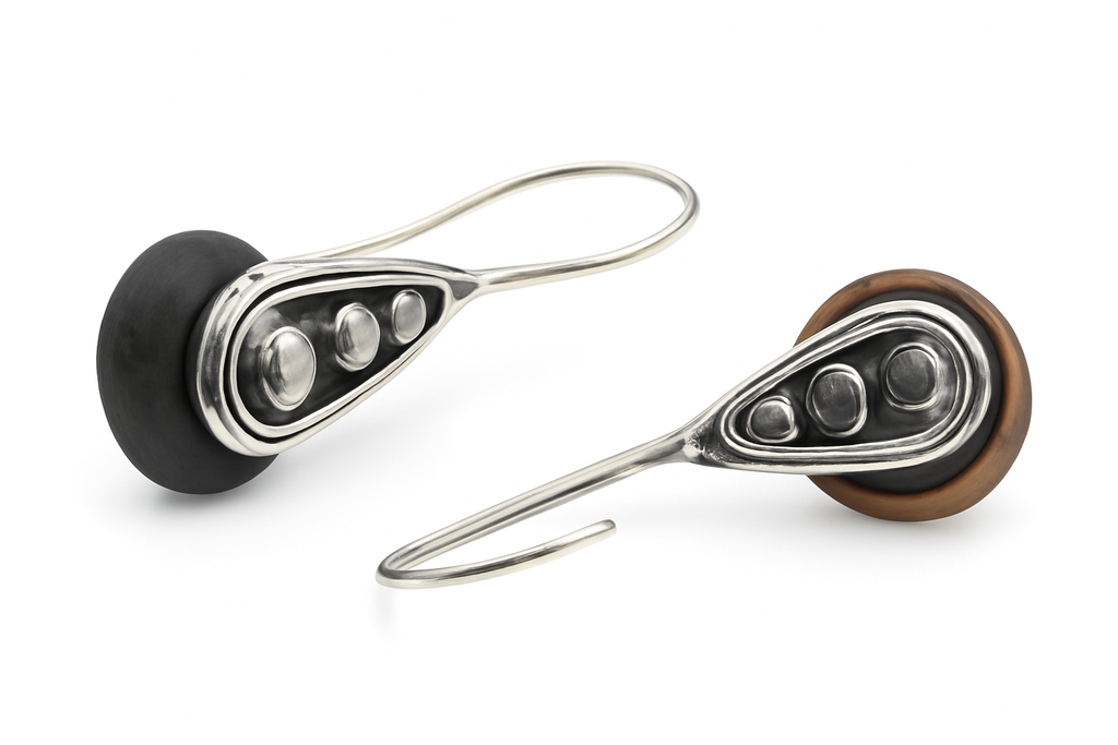 Paua Shell Drop Sterling Silver Earring