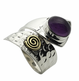 Amethyst Sterling Silver Wrap Ring