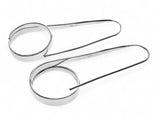 Hooped Paperclip 20mm Sterling Silver Earrings