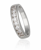 Cubic Zirconia Sterling Silver Band
