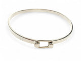 Hook Catch Sterling Silver Bangle