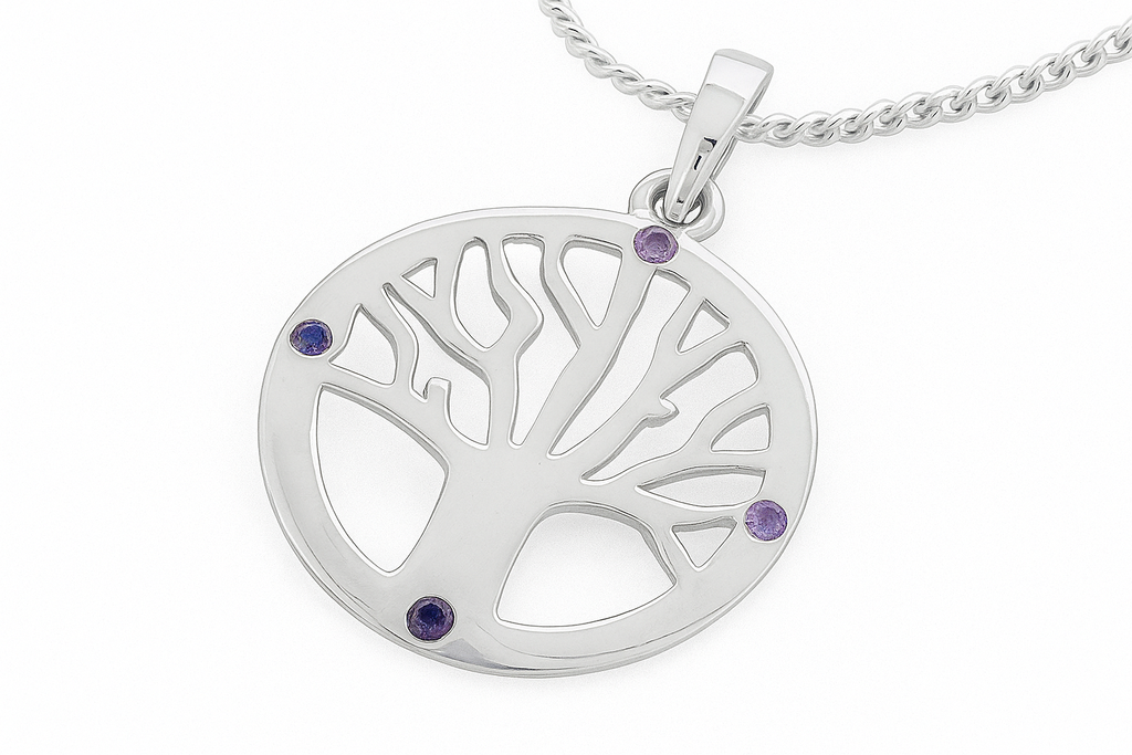 Tree of Life CZ Sterling Silver Pendant - Sparkling 925 Silver Jewelry