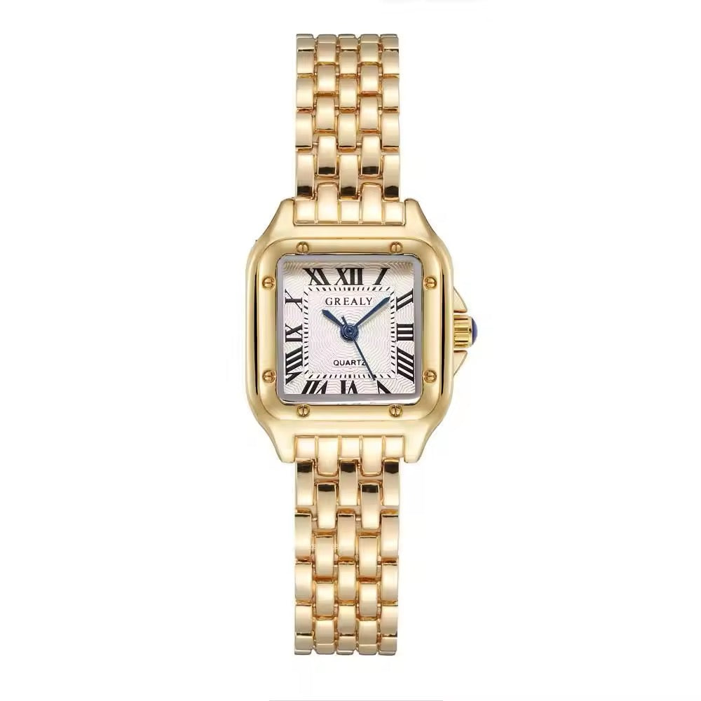 Gold Stainless Steel Quartz Ladies Watch