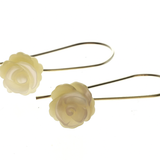 Rose White Shell Drop Sterling Silver Earring