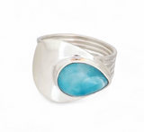Larimar Sterling Silver Ring