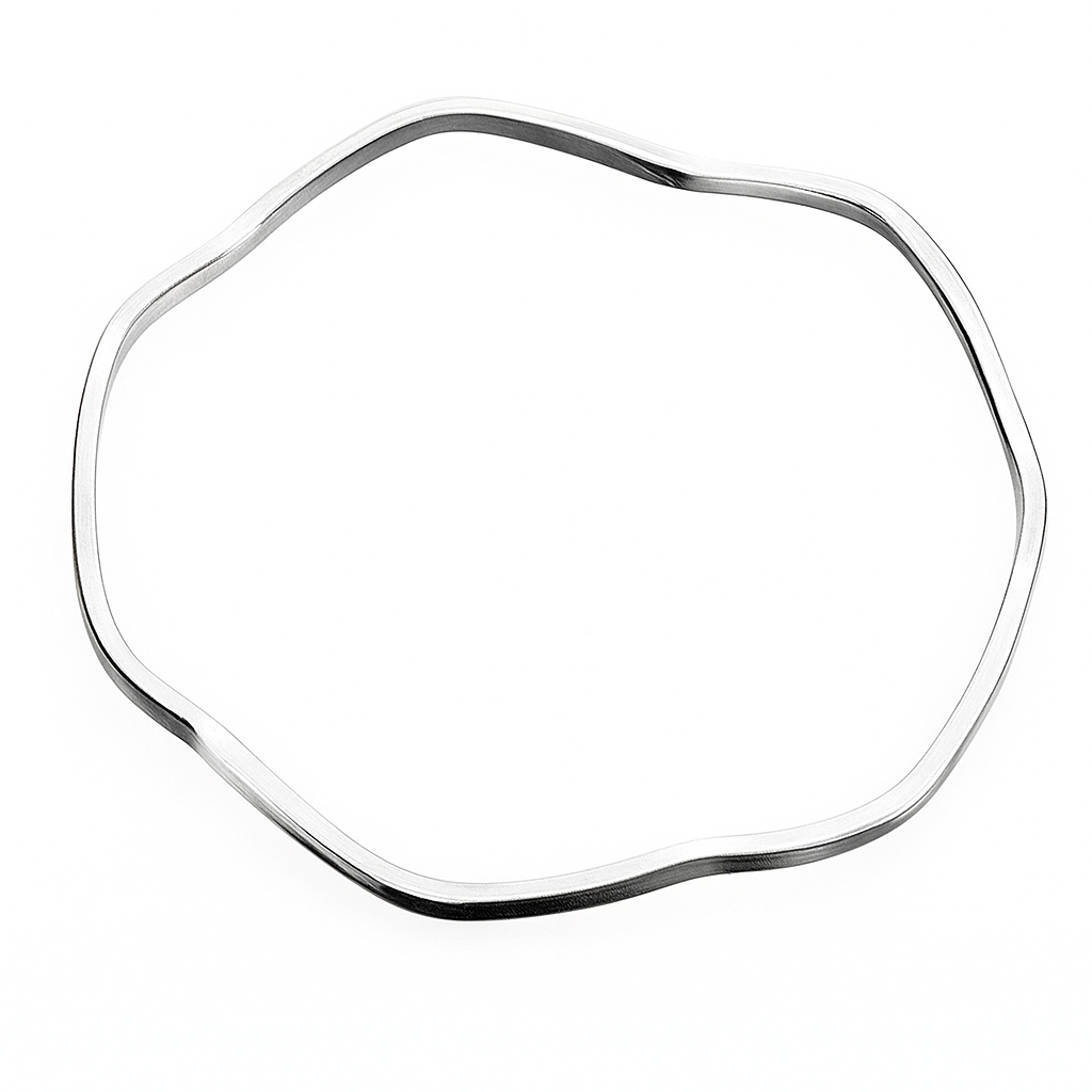 Wavey 3mm Sterling Silver Bangle