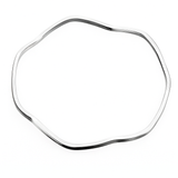 Wavey 3mm Sterling Silver Bangle