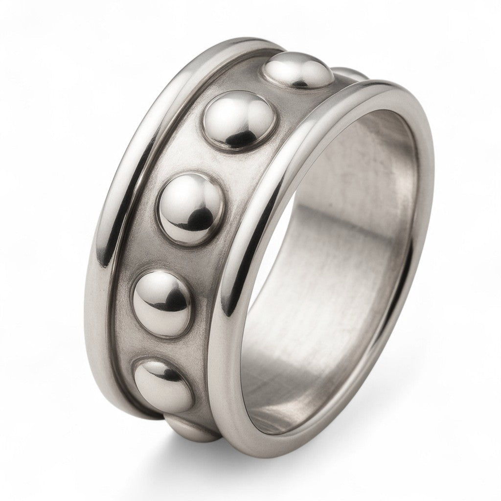 Balled Sterling Silver Band