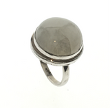 Shell Round Sterling Silver Ring