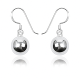 Ball Drop 8mm Sterling Silver Earrings