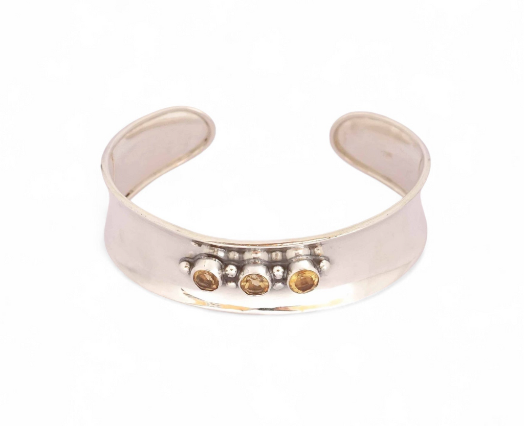 Citrine Sterling Silver Cuff