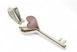 Mother of Pearl Key Sterling Silver Charm/Pendant