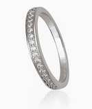 Cubic Zirconia Sterling Silver Band