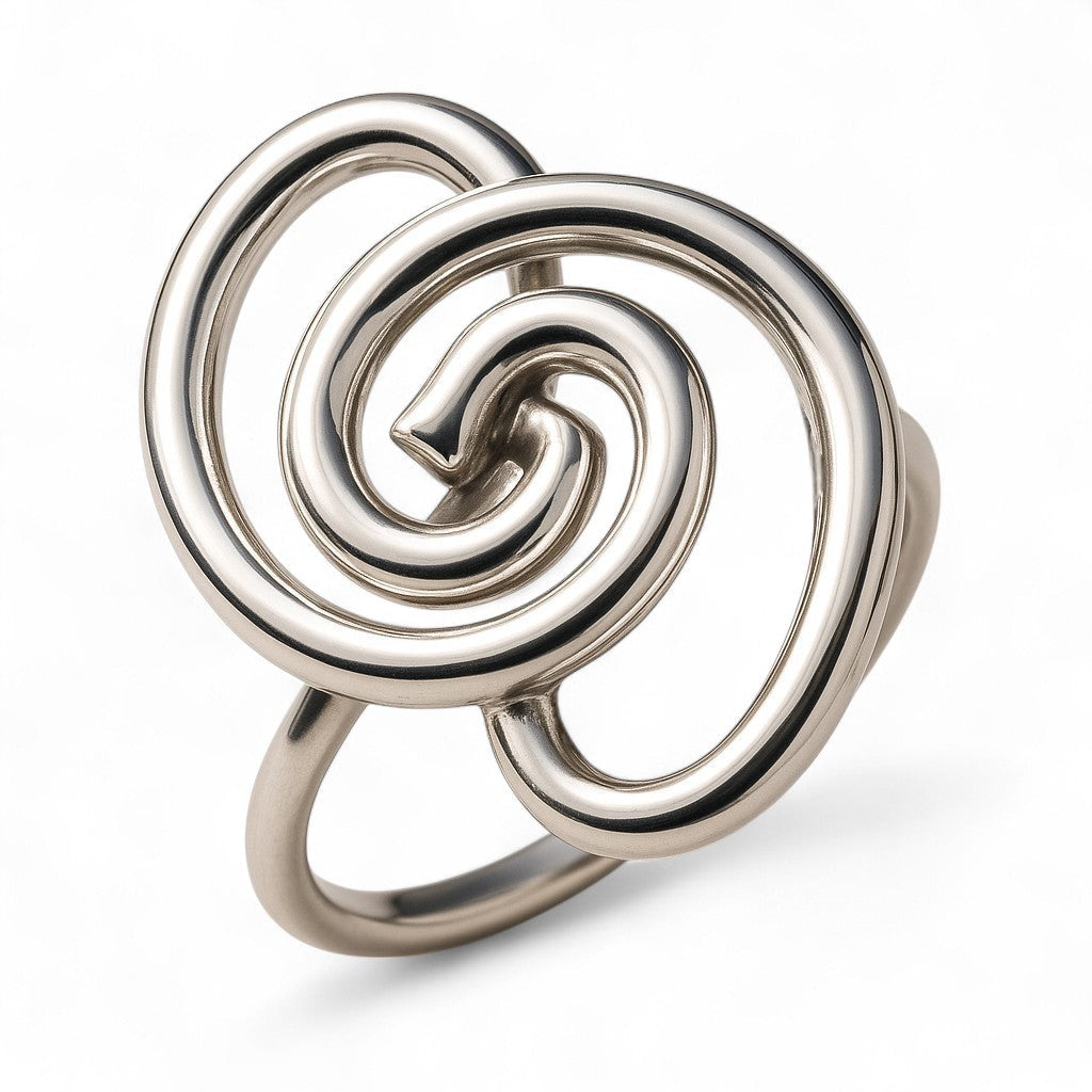 Wired Swirl Sterling Silver Ring