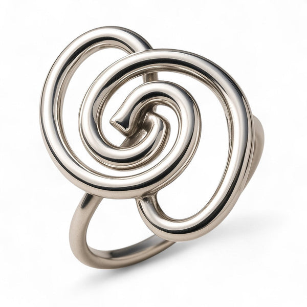 Wired Swirl Sterling Silver Ring