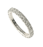 Cubic Zirconia Sterling Silver Band