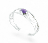 Amethyst Sterling Silver Cuff
