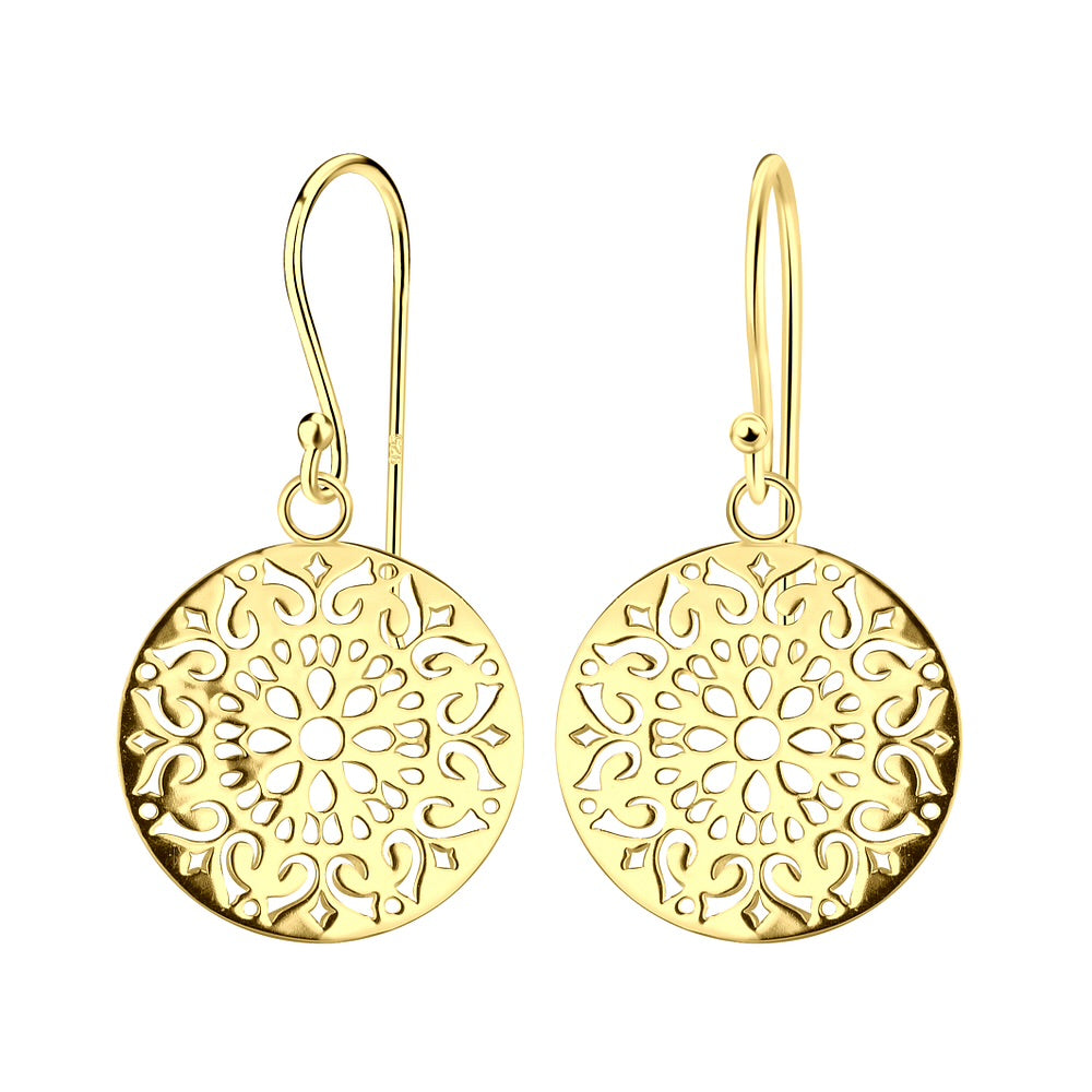 Silver Filigree Gold Plated Earrings