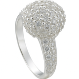 Cubic Zirconia Sterling Silver Ball Ring