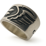 Tapered Bear Claw Sterling Silver Ring