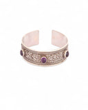 Amethyst Balinese Sterling Silver Cuff