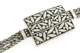 Balinese engraved sterling silver bracelet