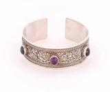 Amethyst Balinese Sterling Silver Cuff