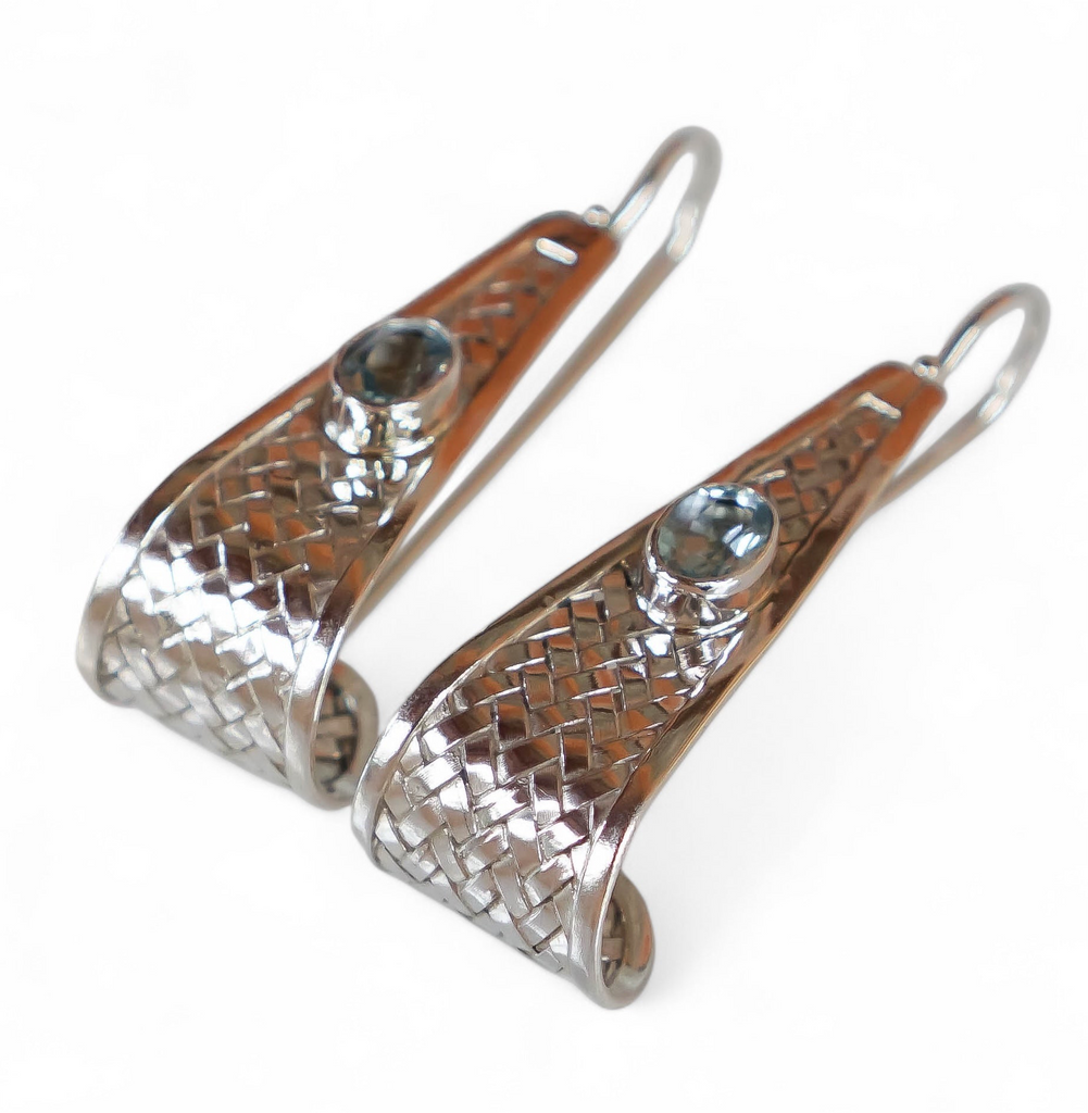 Blue Topaz Sterling Silver Earrings